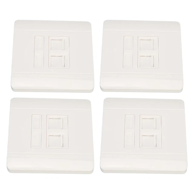 30pcs Plaque Murale Ethernet Double Ports Prise Murale Ethernet Plaque Murale