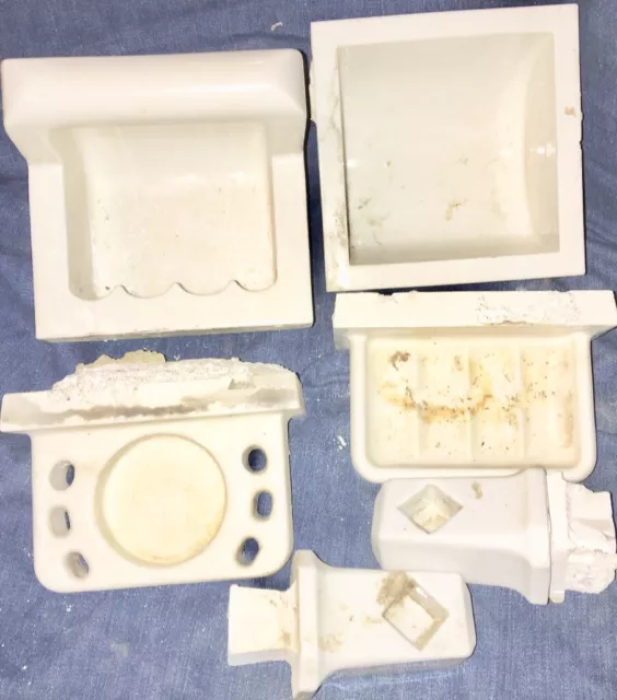 Antique Bath Fixtures Soap Towel Toothbrush Toilet Paper 6 White SELL SEPARATELY
