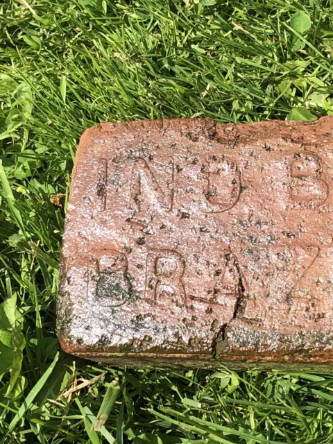 Antique Paver Brick Labeled IND Block Brazil Ind Nascar Collectible Raised Lett 2