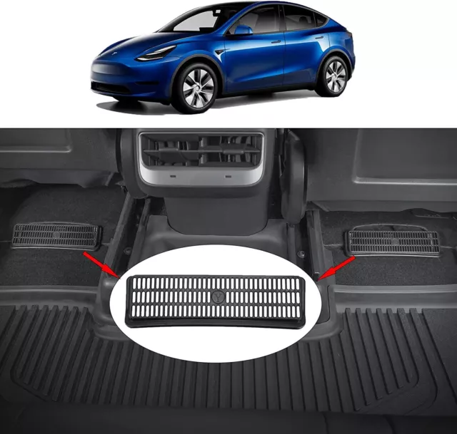 Cubierta de ventilación trasera interior para Tesla Model Y antibloqueo debajo del asiento