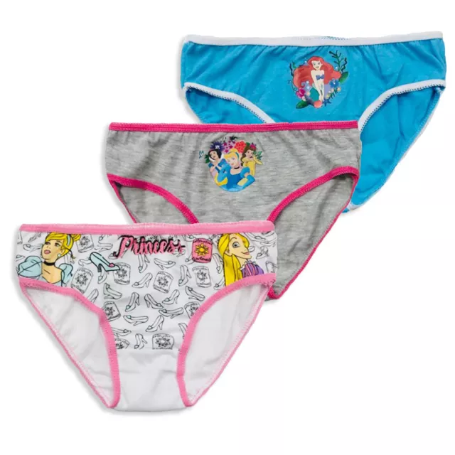 Slip 3 pezzi ufficiale Disney Principesse bambina shorties mutandine intimo 3153