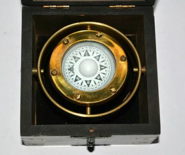 Kompass Antik Vintage Messing Nautisch Schiffs Gimbal Dekoration Kompass Gimbals