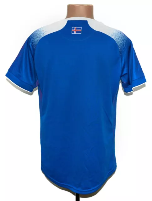 Iceland National Team 2018/2020 Home Football Shirt Jersey Errea Size L Adult 2