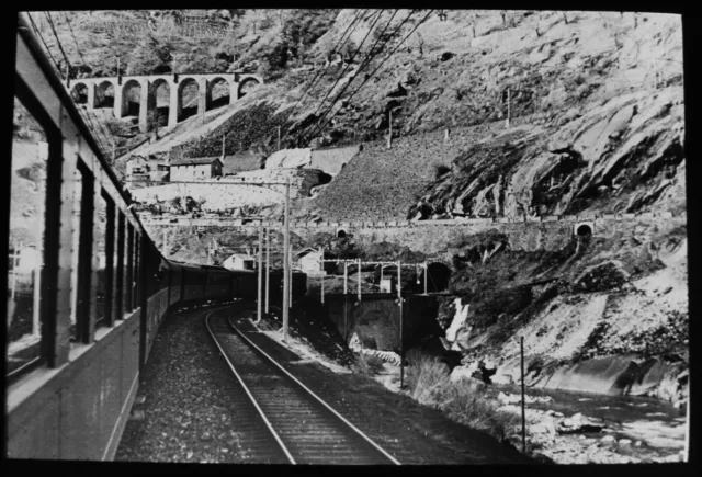 Magic Lantern Rutsche BERGBAHN NR. C1920 FOTO SCHWEIZ ? KANADA ?