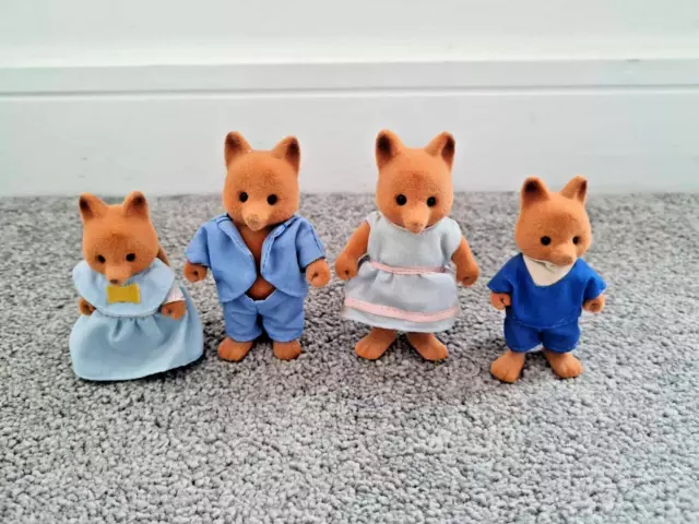 Sylvanian Families figures vintage Mapletown Fanny Fox's family extremely RARE