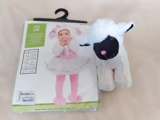 Little Lamb Sheep Costume 12-18 Month Toddlers Fancy Dress Nativity Plush