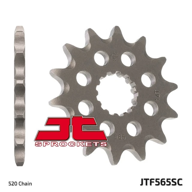 Pignone Silenziato JT JTF565.15RB - 15 Denti, Passo 520, Gommato, Diam. Int. 21.7/25