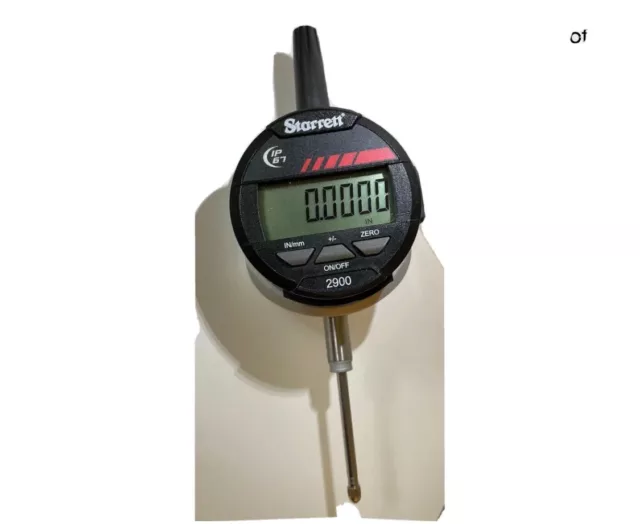 Starrett 0-1.0" Electronic Indicator 0.0001" Resolution Model 2900 USA Made.