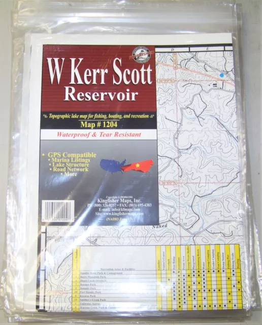 Wholesale Lot 17 Kingfisher Waterproof Contour Maps W KERR SCOTT RESERVOIR NC
