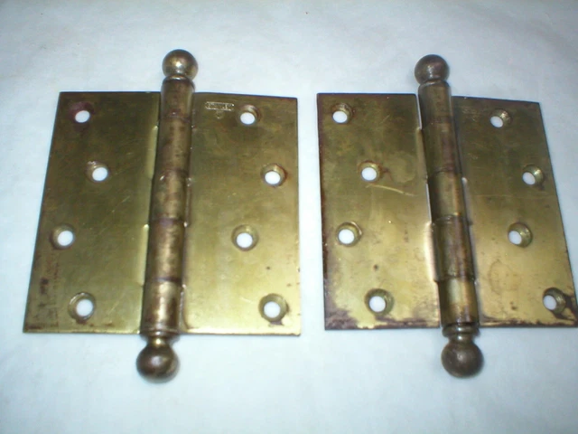 Antique Stanley Swetheart Ball Tip 4" Hinges