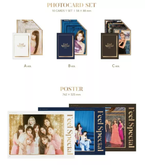 TWICE Album FEEL SPECIAL Pre Order Benefit PHOTOCARD SET POSTER Version Choice