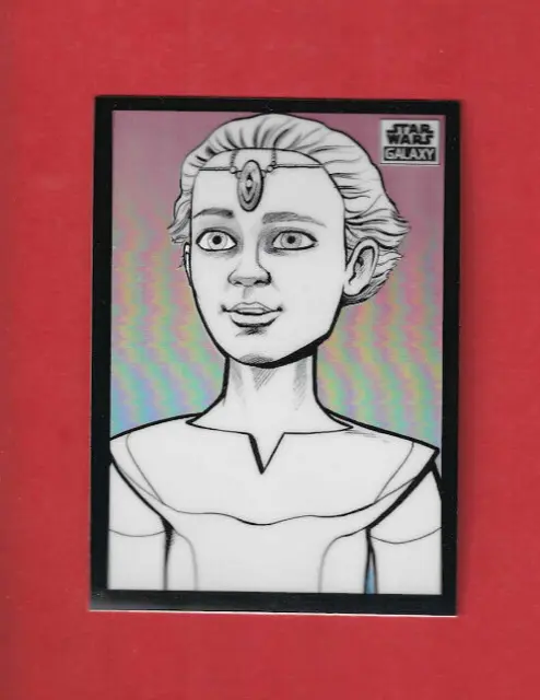 2022 Topps Star Wars Chrome Galaxy Base Sketch Variations by Darrin Pepe BV-93