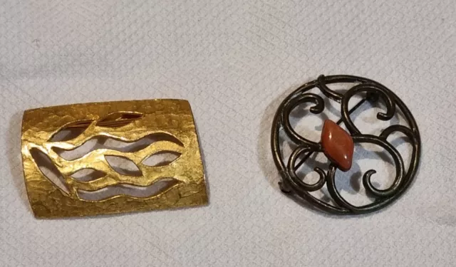 2  belles Broche DELPHINE NARDIN   / Vintage / Moderniste / PARIS