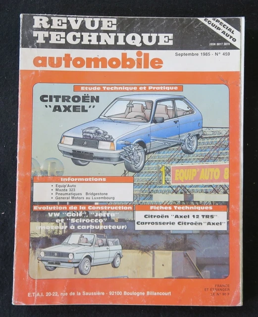 Revue Technique Automobile E.T.A.I 731.1 - VOLKSWAGEN GOLF I/SCIROCCO/JETTA (1981-1993)