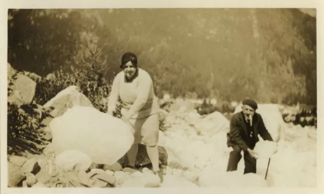 Photo Ancienne - Vintage Snapshot - Montagne Glace Escalade - Mountain Ice