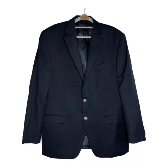 Michael Michael Kors Men’s Blazer 42R Jacket Sport Coat Navy Blue Silver Button