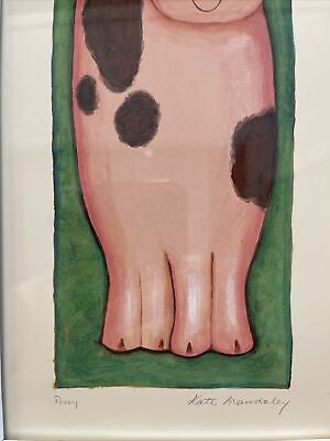 $119 Pig painting framed art print Percy by Kate Mawdsley 2