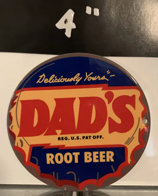 DAD’S ROOT BEER Porcelain Like Magnet Beverage Sales Service Station Gas Oil