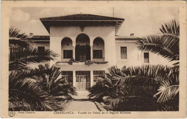 CPA AK MAROC CASABLANCA Facade du Palais de Region Militaire Flandrin (37612)