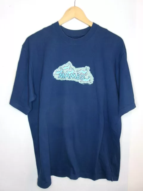 Vintage mambo shirt mens size medium blue like rabbits rare