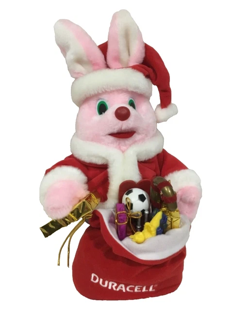 CHRISTMAS DURACELL BUNNY Pink Rabbit Vintage plush toy Good