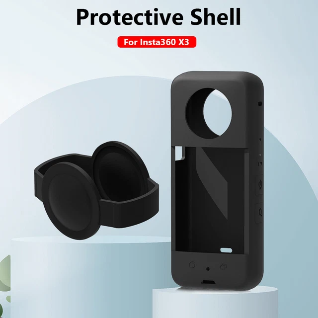 Soft Waterproof Panoramic Action Camera Protective Cover for Insta360 X3 (Black)