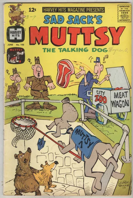 Harvey Hits #105 June 1966 VG Sad Sack’s Muttsy