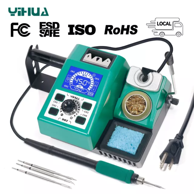 YIHUA 982 Fast Heating C210 Soldering Iron Station with 4 preset channels