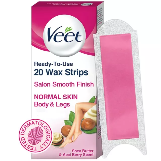 Veet Cuerpo Completo Tiras de Depilación Kit para Normal Piel, 20 (Pack 1)