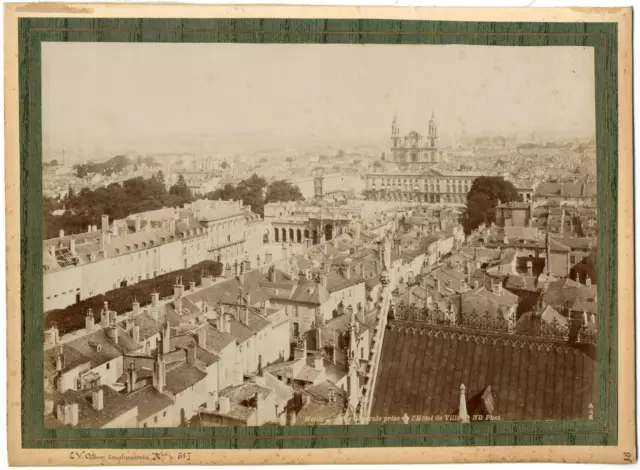 France, Nancy, General View Taken from Vintage City Hall Albumen Prin