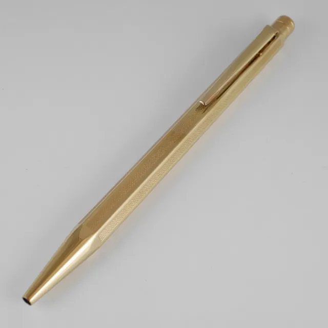CARAN d'ACHE CdA ECRIDOR Gold Plated Grain d'Orge Ballpoint Pen (Excellent)