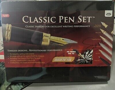 JML 2006 Classic Pen Set Timeless Designs Sealed Original NOS with Storage Box TV 