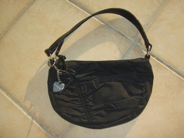 Très Joli Petit Sac À Main En Tissu Noir Morgan