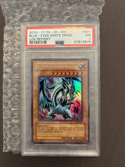 Yu-Gi-Oh! Blue-Eyes white Dragon  LOB-001 BGS 7 mint ultra rare comme neuf