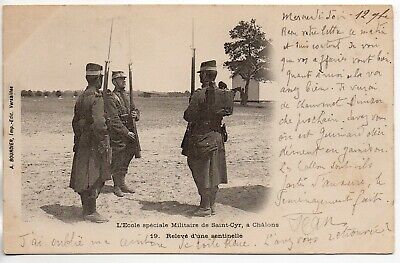 Chalons sur marne-marne-CPA 51-military life at Camp-enhance sentinel