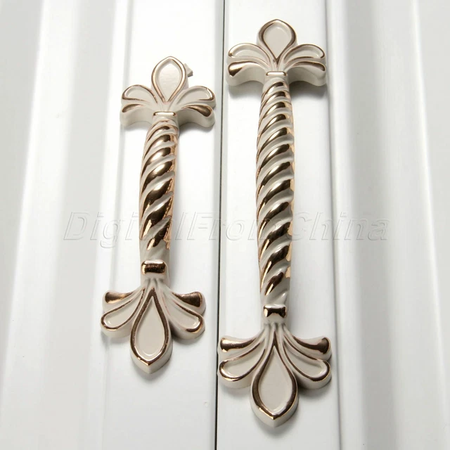 Modern Chrome Flower Pattern Pull Handle Knobs for Dresser Door Cabinet Cupboard
