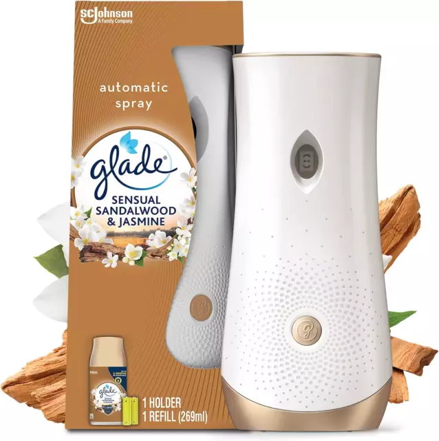 Glade Automatic Air Freshener Fragrance Spray Dispenser Holder Kit Relaxing Zen.