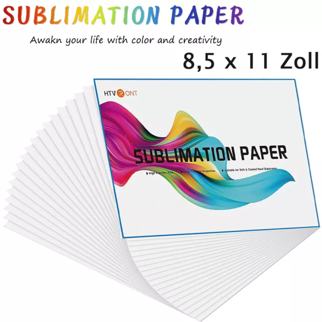 150 Blatt Sublimationspapier | Sublimation | Transferpapier für T-Shirts Tassen