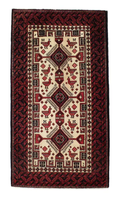 Teppich Belutsch Handgeknüpft Perserteppich Orientteppich Carpet Rug 182x100cm