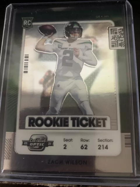 2021 Panini Contenders Optic Rookie Ticket Zach Wilson RC New York Jets #98