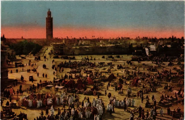 CPA AK MARRAKECH - Place Djema El Fna MAROC (796525)