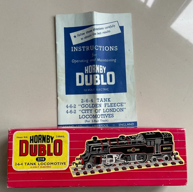 Hornby Dublo 2-Rail 2218 BR 2-6-4 Tank Locomotive 80033 Boxed