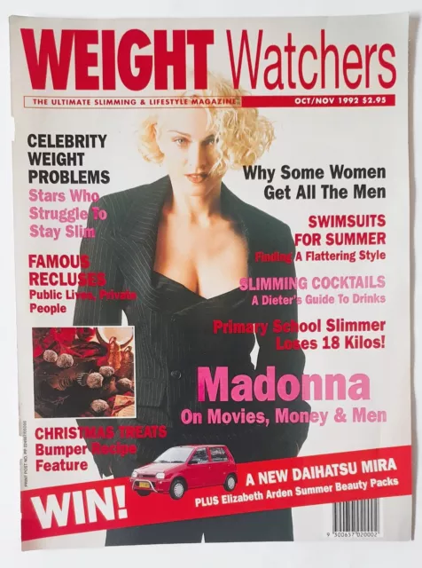 MADONNA Weight Watchers magazine COVER ONLY 1992 Vintage clippings Australian