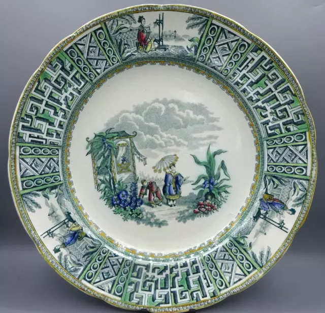 Late Spode Copeland Garrett Dinner Plate - New Fayence Pattern - Oriental c1830s