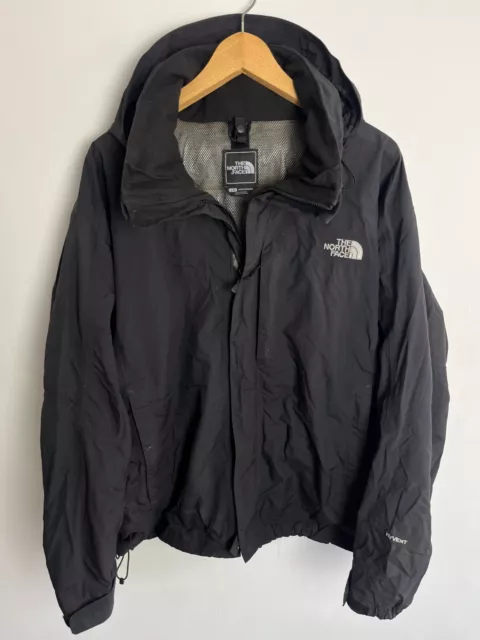 THE NORTH FACE Jacket Coat Mens Large / Extra Large L/XL Waterproof Hyvent Black