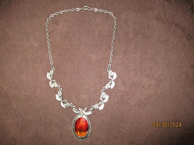 Collier Raz Du Cou Vintage Doré - Marque Oslo, Longueur 44 Cm - Occasion Bon état