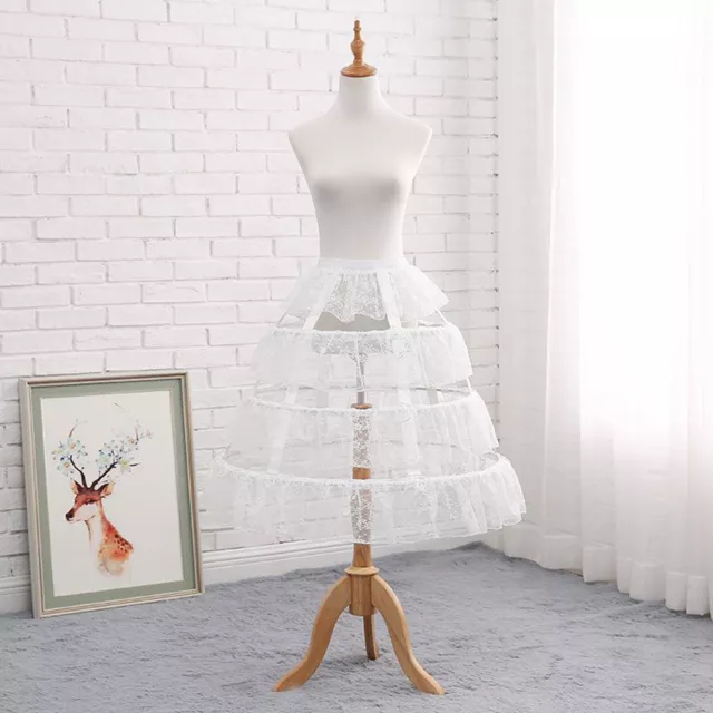 Lolita Gothic Dress Crinoline Hoop Cage Skirt Pannier Bustle Petticoat White
