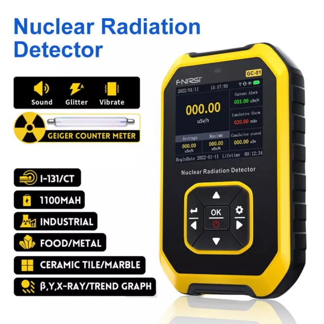 GM Geiger Counter Tube Nuclear Radiation Detector X-Ray β γ Dosimeter Monitor UK