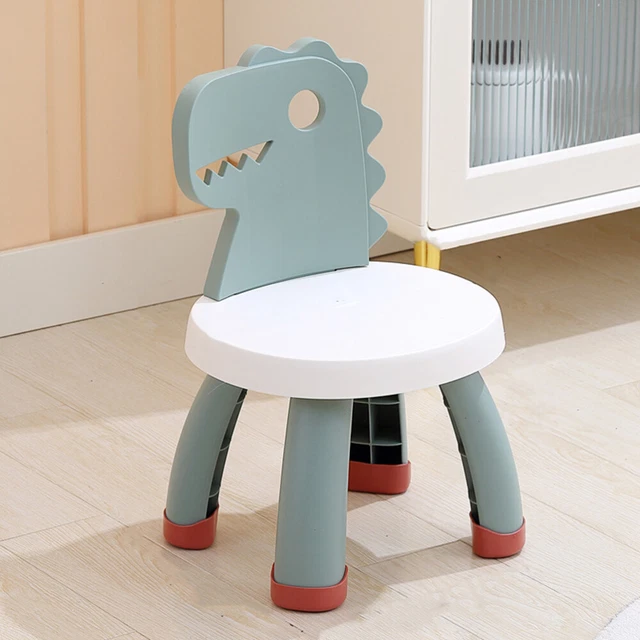Silla de plástico para niños pequeños silla de dinosaurio de dibujos animados silla ligera de actividades