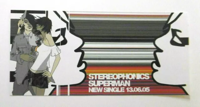 Promotional Stickers Stereophonics Welsh Rockband Superman CD Single 2005